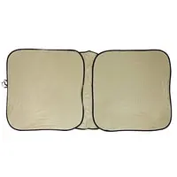 Generic Sunshade For Car Beige Color Collapsible Auto Windshield Sunscreen 148 X 70 cm Medium Size
