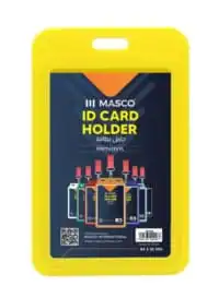 Masco 5-Piece Vertical ID Card Holder Yellow