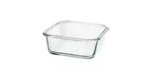 Food container, square/glass600 ml
