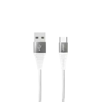 كابل Levore USB إلى Type-C بطول 1.8 متر من النايلون - أبيض