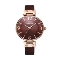 Meibin Analog Wrist Watch Leather Water Resistant For Women, M1203-Rrg