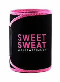 Sweet Sweat Premium Quality Medium Waist Trimmer Black/Pink