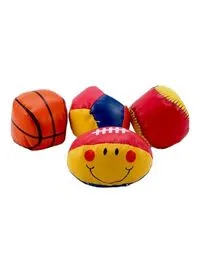 Generic كرة قطيفة ناعمة للأطفال مكونة من 4 قطع خفيفة الوزن ومتينة