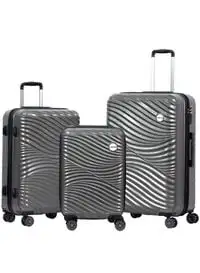 Biggdesign 3 Piece Moods Up Luggage Set With Spinner Wheels Anthracite