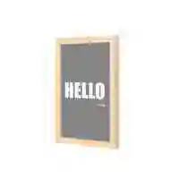 Lowha Hello It Is Me Wall Art Wooden Frame Wood Color 23X33cm