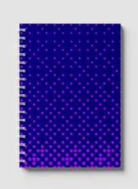 Lowha Spiral Notebook With 60 Sheets And Hard Paper Covers With Circular Halftone Purple Design, For Jotting Notes And Reminders, For Work, University, School