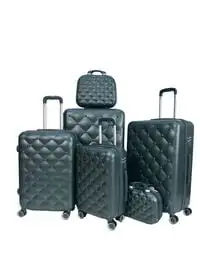 Morano 6-Pieces Morano Luggage Trolley Bags Set (Dark Green)
