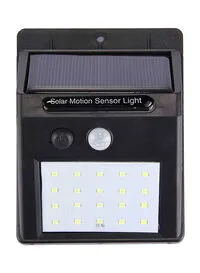 Generic Light Outdoor Solar Motion Sensor Light Black 16 x 10 x 5cm