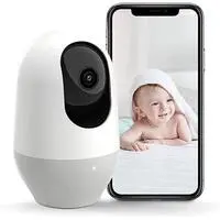 Nooie Baby Monitor, Wifi Camera Indoor, 360-Degree IP Camera, 1080P Super IR Night Vision Motion & Sound Detection - Alexa