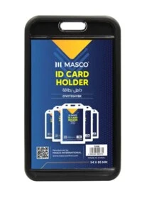 Masco 5-Piece Vertical ID Card Holder Black