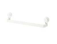 Towel rack with suction cup, white