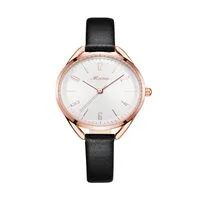 Meibin Analog Wrist Watch Leather Water Resistant For Women, M1102-Brg