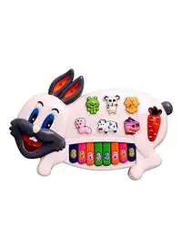 Toykart Rabbits Musical Piano With 3 Modes Animal Sounds