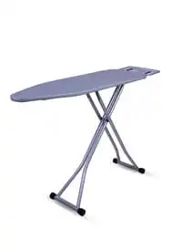 Wide Ironing Board with Iron Station Holder   Heat-Resistant Cover   Non-Slip Folding Ironing Stand   Adjustable Height   Cotton Cover   Thicken Felt Padding- 110x33 cm