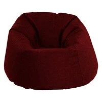 In House Solly Linen Bean Bag Chair - Small - Burgundy