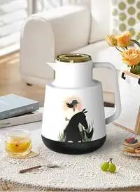 Yolo Coffee/Tea Vacuum Flask 1 Liter Urban Lady - Black Color