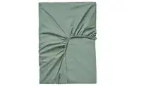 Fitted sheet for mattress pad, grey/green90x200 cm