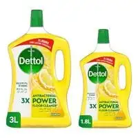 Dettol 3X Antibacterial Power Floor Cleaner Lemon 3L+1.8L