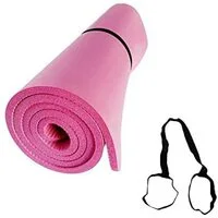 Generic New Yuga Mats - Yoga And Pilates Exercise Gym Mat 10Mm Nbr Foam With Carry Strap Gymnastics Yoga Pxpe (Pink)