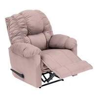 In House Velvet Classic Recliner Chair - Light Pink - NZ100
