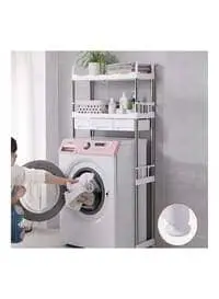 Generic Washing Machine Rack Storage With Drawer, White, 69X26X144cm