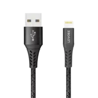 كابل Levore USB إلى Lightning Nylon معتمد من MFI بطول 1.8 متر - أسود