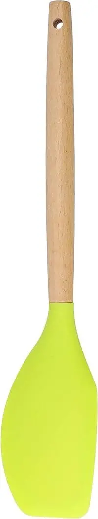 Royalford Silicon Spatula With Wooden Handle, Rf10273, Heat Resistant Non-Stick Flexible Scrapers Baking Mixing Tool, Baking & Bbq, Easy To Clean Food Spatula