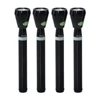 Olsenmark Rechargeable Led Flashlight, 4Pc- Super Bright Cree-Xpe Led Torch Light - 2000 Distance Range - Powerful Torch For Camping, Hiking, Trekking, Outdoor