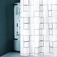 Generic Square Print Waterproof Shower Curtain 180cm x 200cm