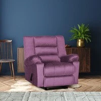 In House Velvet Rocking Recliner Chair - Light Purple - Nice 02