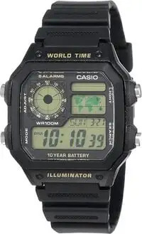 ساعة كاسيو يوث الرقمية بمينا اسود للرجال - AE-1200WH-1BVDF (D098)