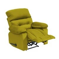 In House Velvet Classic Recliner Chair - Gold - NZ60