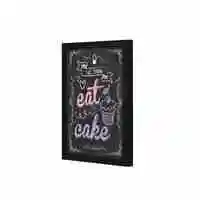 Lowha Let Them Eat Cake Wall Art Wooden Frame Black Color 23X33cm
