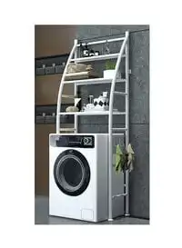 Generic 3 Tier Bathroom Laundry Washing Machine Shelf Rack White 166X166X50cm