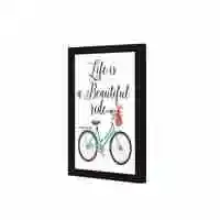 Lowha Life Is A Beautiful Wall Art Wooden Frame Black Color 23X33cm