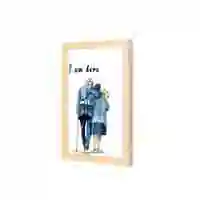 Lowha I Am Here Wall Art Wooden Frame Wood Color 23X33cm