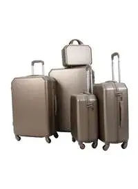 Morano 5-Piece Luggage Trolley Bag Set Gold