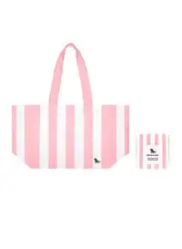 Dock & Bay Everyday Tote Bag for Beach and Shopping, with Inside Pockets, Foldable, lightweight & Super Strong, Carries Up to 10kg, 100% Recycled Materials - MALIBU PINK