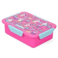 Eazy Kids 1 / 2 / 3 / 4 Compartment Convertible Bento Lunch Box Unicorn Desert - Pink 850ml