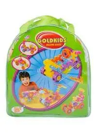 Goldkids 110-Piece House-Shaped Building Blocks With Tote Bags
