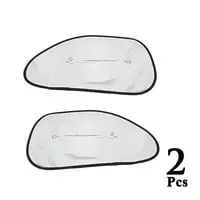 Generic High Quality Car Sun Shade Oval Shape For Front And Right Window Silver Foil 2 Pcs Set Medium Size