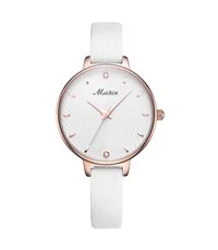 Meibin Analog Wrist Watch Leather Water Resistant For Women, M1168-Wrg