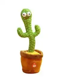 Xiuwoo Electric Dancing Cactus Plant Stuffed Toy With Music And Big Cute Eyes