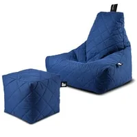 Extreme Lounging Mighty Quilted Bean Bag + Box - Royal Blue