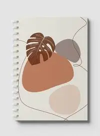 Lowha Spiral Notebook With 60 Sheets And Hard Paper Covers With Boho Design, For Jotting Notes And Reminders, For Work, University, School
