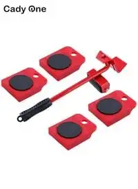 Cady One 5-Piece Furniture Lifter Tool Set Red/Black