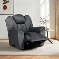 Penhaligon's Velvet Rocking Recliner Chair - Dark Grey