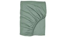 Fitted sheet, grey/green80x200 cm
