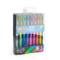 UNIMAX 8 Assorted Colors Ultron Pop Ball Point Pen Set