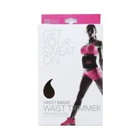 Sport Research Sweet Sweat Waist Trimmer, Black & Pink, M